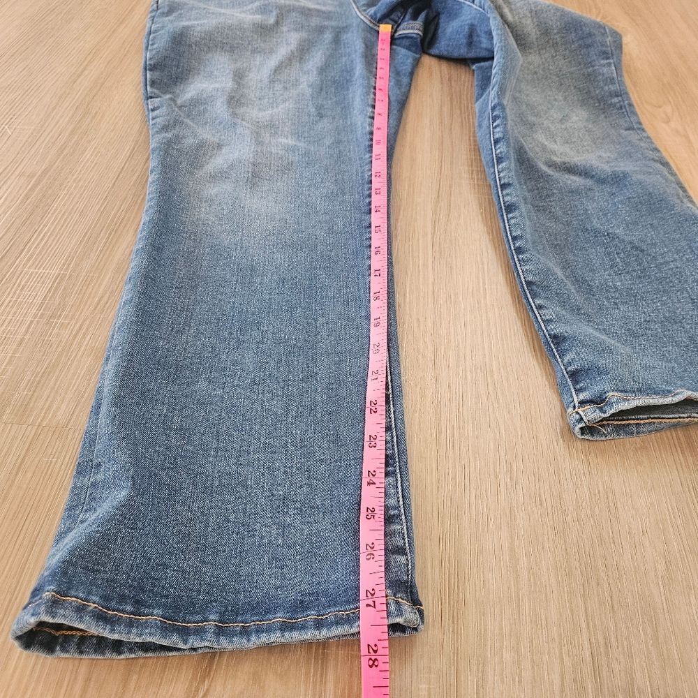 Good American Jeans Women Sz XL GLS478TE Power Stretch PullOn Straight Indigo490 - Picture 5 of 10